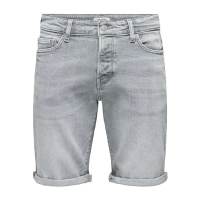 Imagen de Only &amp; Sons Normal Geschnitten Mittlere Taille Shorts vaqueros, Hombre, Talla: XL, Medium grey denim