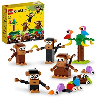 Imagen de LEGO 11031 Mono Creativo Clásico, Divertido Juego con 4 Monos para Construir, Ideal Jóvenes Constructores 5+ 135 Piezas