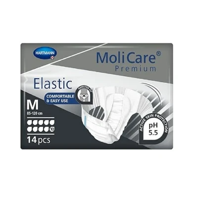 Imagen de MoliCare Calzoncillo elástico premium: para la incontinencia más grave mujeres y hombres; 10 gotas, talla M (85 120 cm de circunferencia cadera), 4 x 14 unidades