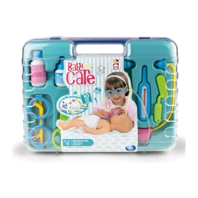 Imagen de Chicos maletín Médico de Juguete con un Completo Set 10 Accesorios Fácil Transporte Gracias al asa Medidas 34.5 x 26.5 9 cm A Partir 3 años (87003)