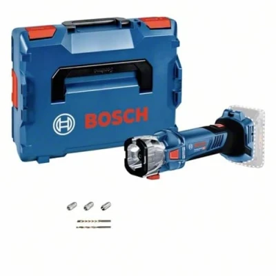 Imagen de Bosch Professional 18V System GCU 30 Fresadora de corte a batería para panel yeso (Brushless, 30000 rpm, 3 pinzas sugeción, 2 brocas, adaptador aspiración, en L BOXX)