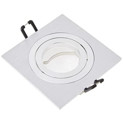 Imagen de Wonderlamp Clasic W E0 Foco empotrable cuadrado GU10, Aluminio, 5 UNIDADES