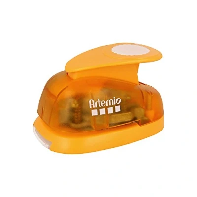 Imagen de Artemio Perforadora de Palanca Roseta Circular 3,5 cm, Madera, Naranja