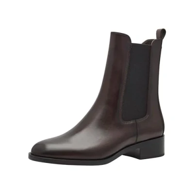 Imagen de Tamaris Botines Chelsea para Mujer, Piel, Cómodos, Caoba, 41 EU