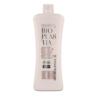 Imagen de SALERM Champú Molecular Biokera Bioplastia 1000 ml sin Sulfatos ni Parabenos Queratina Vegana Revitaliza Fibra Capilar y Equilibra el Ph Tras Alisado Cabello Encrespamiento