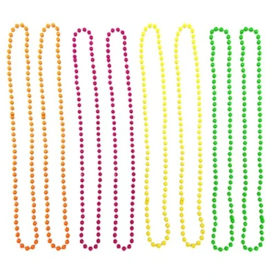 Imagen de EUPSIIU 8 Piezas Collar de Cuentas Neón, Fiesta Color, Neón Plástico, Accesorios Los Años 80 para Festivales, Raves y Fiestas (Multicolor)