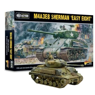 Imagen de Warlord Games M4A3E8 Sherman Easy Eight Tanque de modelo escala plástico 1:56/28 mm para acción pernos, miniaturas altamente detalladas la Segunda guerra Mundial juegos