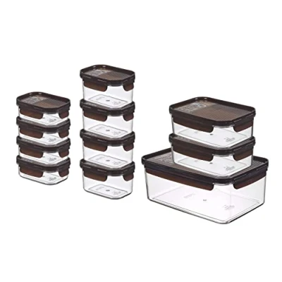 Imagen de LOCK &amp; Recipientes (11 Unidades) para conservar Alimentos, Libre de BPA herméticos con Tapa Mantener la frescura Apto Nevera, congelador y microondas