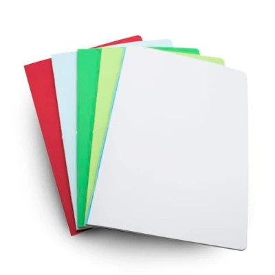 Imagen de DOJA Barcelona Libretas A4 Grapadas Pack 5 48 Hojas Blancas Lisas de 70g Tapa Blanda 210x297mm Cuaderno Grapado con Colores Aleatorios, viaje, Notas...