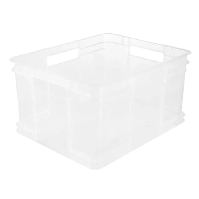 Imagen de keeeper Caja de almacenaje Eurobox XL, Plástico robusto (PP), 43 x 35 24 cm, 28 l, Bruno, Transparente neutro
