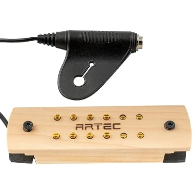 Imagen de Artec WSH12 OSJ Alnico 5 Pastilla Humbucker Arce Woody Soundhole Pickup 9,6K con Jack para Guitarra Acustica