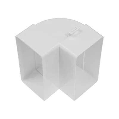 Imagen de Vent Systems 110 x 55 mm Conector de canal rectangular 90 entrada vertical tubo salida calefacción, refrigeración, ventilación Adaptador del sistema HVAC