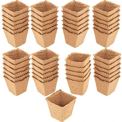 Imagen de Meister Macetas de 8 x cm Práctico Set con 48 Unidades 100% sin turba celulosa certificada PEFC Biodegradable/Maceta/Maceta para Semillas/Cultivo Plantas / 9968280