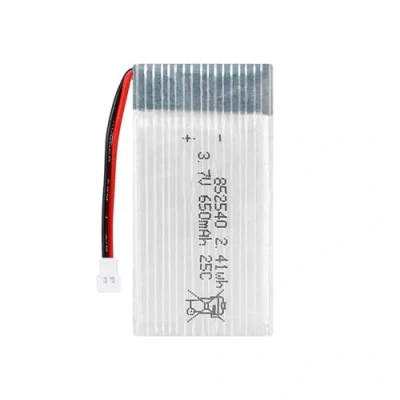 Imagen de batería polímero Litio 3.7V 650mAh 852540 Lipo Iones de Repuesto Recargable con XH2.54 2P Conector para Accesorios Aviones RC Drone