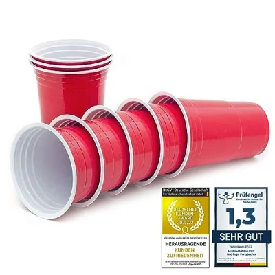 Imagen de GOODS+GADGETS 100 vasos reutilizables; reutilizables para beber 473 ml (16 oz) (100 piezas)