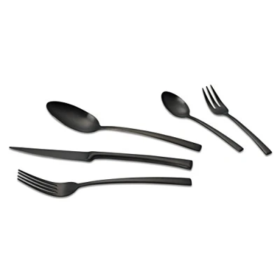 Imagen de ECHTWERK EW BS 0840S &quot;Avelino&quot; Cubertería de color negro, Para hasta 6 personas, 30 piezas, Acero inoxidable