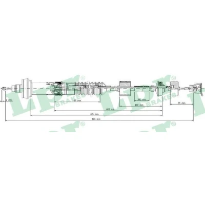 Imagen de LPR C0028C Cable de Embrague con reajuste automático CITROËN: Xsara Picasso