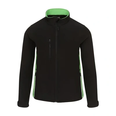 Imagen de ORN Workwear 4280 Silverswift Chaqueta softshell de dos tonos, color negro/lima, talla 5XL