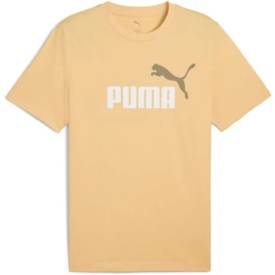 Imagen de Puma ESS LOGO Camiseta estampada, Hombre, Talla: Small, Almost apricot