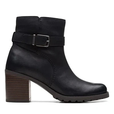 Imagen de Clarks Clarkwell Hall, Botas de Moda Mujer, Piel Negra, 36 EU