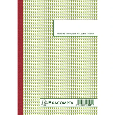 Imagen de Exacompta 21 x 14,8 cm vertical triplicado sin carbono copia francesa impresa libro de pedidos
