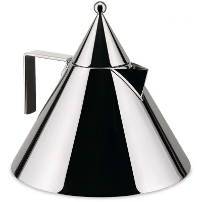 Imagen de Alessi Il Conico 90017 Hervidor de Diseño con Mango, Acero Inoxidable, Plateado, 2 litros