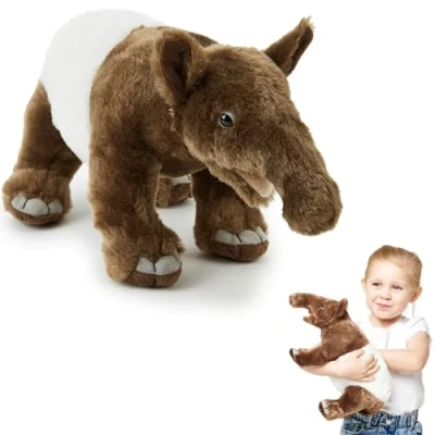 Imagen de Zappi Co Peluche de Tapir (35cm) Exótico, Suave Animal Relleno, Ecológico, Jóvenes Aficionados a la Fauna Salvaje, 100% Reciclado