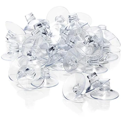 Imagen de com four® Ventosa 40x con Ranura para Cable Luces de Hadas y decoración Ventanas perillas Ventana Resistentes fijación Navidad, Pascua, otoño, Año Nuevo