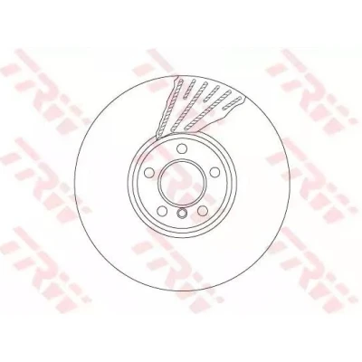 Imagen de TRW DF6622S disco de freno 374 36 5 120 ventilado, dos piezas altamente carbonizado BMW: 7, GT