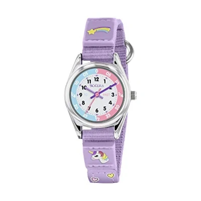 Imagen de Tikkers Reloj Analógico para Niñas de Cuarzo con Correa en Tela TK0148