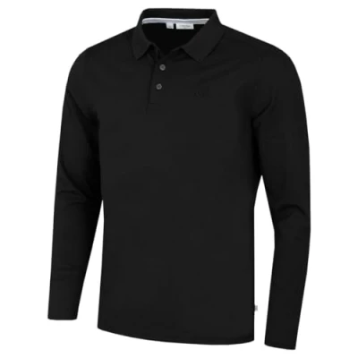 Imagen de Calvin Klein Polo Golf elástico Manga Larga Hombre Negro XL
