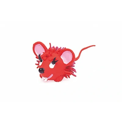 Imagen de Lanco Juguete para Mascotas, Musy Peluda, 100% Caucho Natural (Látex), Color Rojo