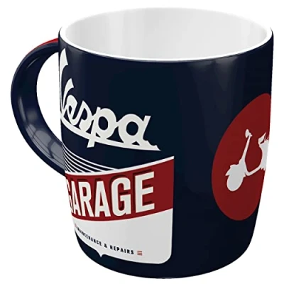 Imagen de Nostalgic Art Taza de café retro, Vespa Garage Idea regalo para los aficionados a las scooters, Diseño vintage, cerámica, 330 ml