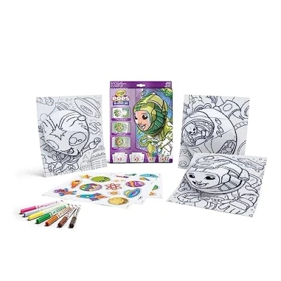 Imagen de Crayola POPS Kit Actividades 3D, para Colorear y Crear dibujos en actividad creativa regalo niños, tema Espacio, a partir de 6 años, 04 2806