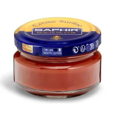 Imagen de SAPHIR Crème Surfine 50 ml Pommadier Crema para Nutrir y Suavizar los Cueros Lisos (Habano Claro 36)