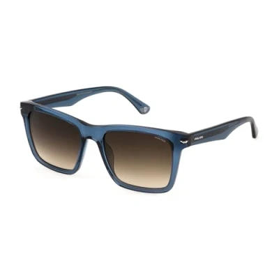 Imagen de POLICE SPLN35 Gafas, Shiny TRANSP.Blue, 53 para Hombre