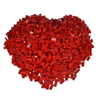 Imagen de Blox 500 bloques a granel, color rojo (Simba 4118922) , color/modelo surtido
