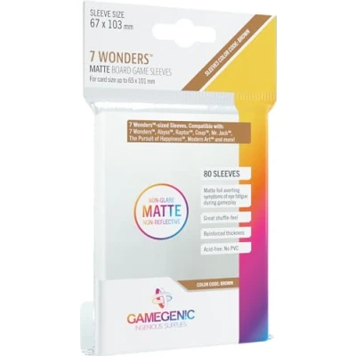 Imagen de GAMEGEN!C Matte 7 Wonders Sleeves 67 x 103 mm (80), Clear (GGS10059ML)