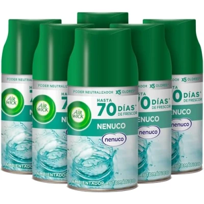Imagen de Air Wick Freshmatic Pack de 6 Recambios Ambientador Spray Automático, Esencia para Casa con Aroma a Nenuco