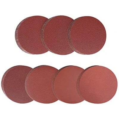 Imagen de Sruhrak Disco de Lija 150 mm 10 X 40/60/80/100/120/240/400 Grano Papel para Lijadora Orbital Excéntrica (70 Piezas)