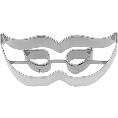 Imagen de Birkmann Molde para galletas (7 cm, acero inoxidable), diseño de máscara veneciana