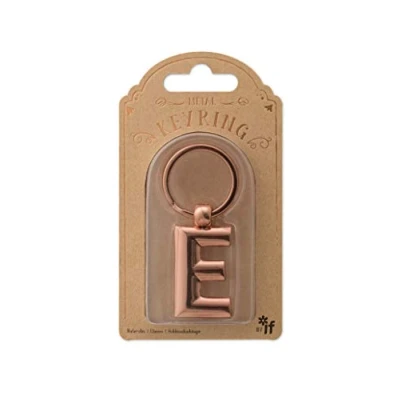 Imagen de IF 47305 E Llavero de metal, diseño letra E, color oro rosa