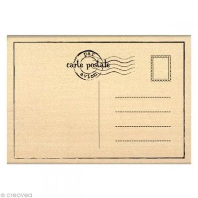 Imagen de Florilèges Design Tampon Scrapbooking Carte Postale, marrón, 7 x 10 2,5 cm