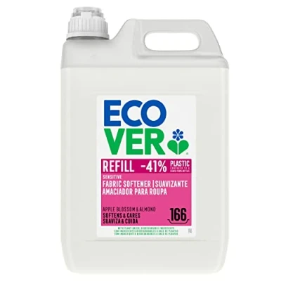 Imagen de Ecover Suavizante lavadora ecológico, Fragancia Apple Blossom/Almond, Formato rellenable de 5L, 166 lavados