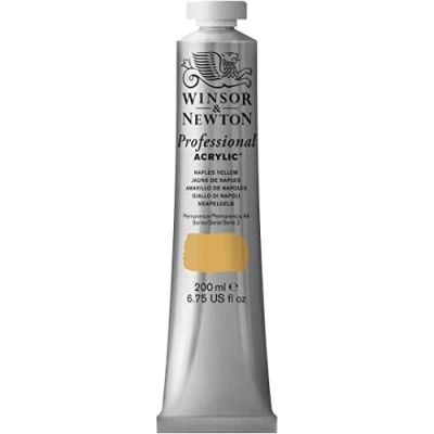 Imagen de Winsor &amp; Newton Professional Pintura acrílica, tubo 200 ml, color amarillo de Nápoles