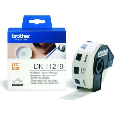 Imagen de Brother Etiquetas, Negro y Blanco, 12 mm