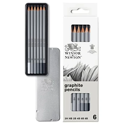 Imagen de Winsor &amp; Newton Studio Collection Set Lata de Lápices Gráficos 6 unidades