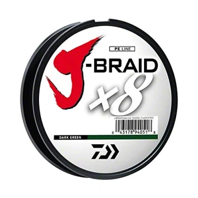 Imagen de Daiwa Línea Trenzada J Braid con 8 hebras se sección Redonda, 300 m, JB8U20 300MU, Multicolor, 9 kg