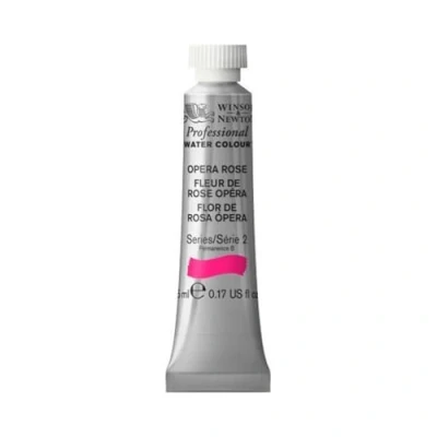 Imagen de Winsor &amp; Newton Acuarela Profesional Pintura de Acuarela, Alta Luminosidad, Resistente a la Luz, Calidad Archivo, Tubo 5ML, Color Rosa Opera