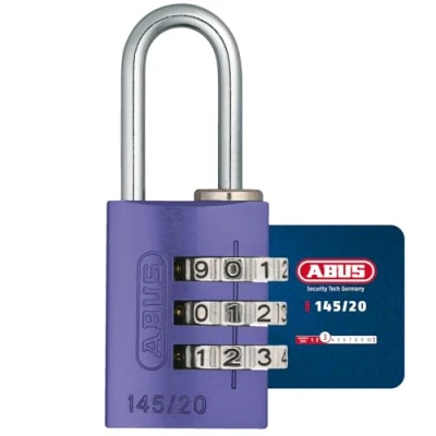 Imagen de Abus 145/20_LILA Candado aluminio combinacion 20mm 3 dígitos lila
